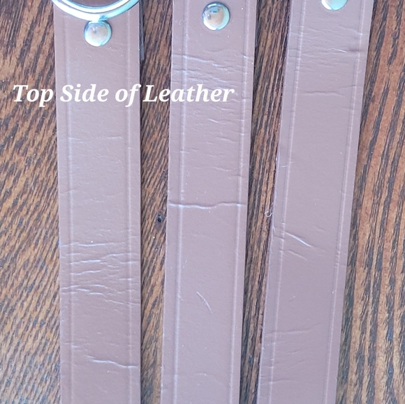 Lot of 3 Brown Leather Dog Collars Size 20 Unused - Picture 6 of 11